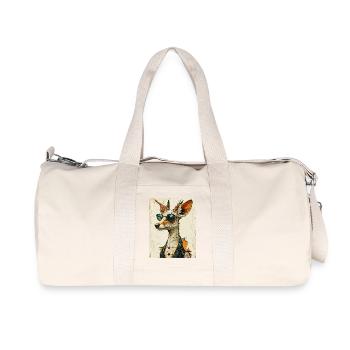 Fox in a suit - Recycled Canvas Sports Bag by Stanley/Stella - natural - Front