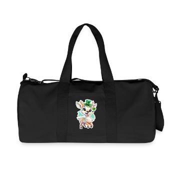 Cerf de la Saint-Patrick - Sac de sport en toile recyclée Stanley/Stella - noir - Devant