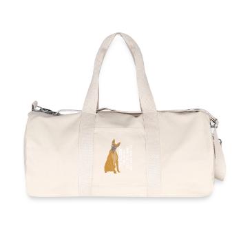 Belgischer Malinois - Recycelte Canvas-Sporttasche von Stanley/Stella - Naturweiß - Vorne