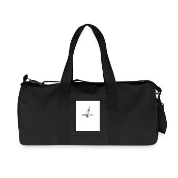 Bitte ein Vino 20250402 142552 0000 - Recycelte Canvas-Sporttasche von Stanley/Stella - Schwarz - Vorne