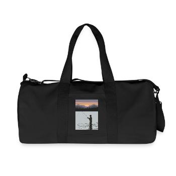 Angler angeln Fische Geschenk - Recycelte Canvas-Sporttasche von Stanley/Stella - Schwarz - Vorne