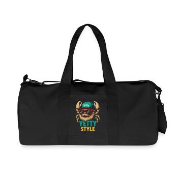 Yetty Style Yeti Graphic - Recycled Canvas Sports Bag by Stanley/Stella - black - Front