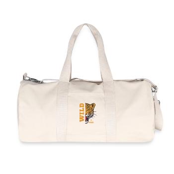 Sauvage et libre - Tigre - Sac de sport en toile recyclée Stanley/Stella - blanc naturel - Devant