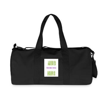 You only miss UNIQUE PEOPLE - Recycled Canvas Sports Bag by Stanley/Stella - black - Front