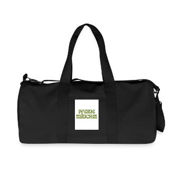 PFERDEMÄDCHEN Retro-Design - Recycelte Canvas-Sporttasche von Stanley/Stella - Schwarz - Vorne