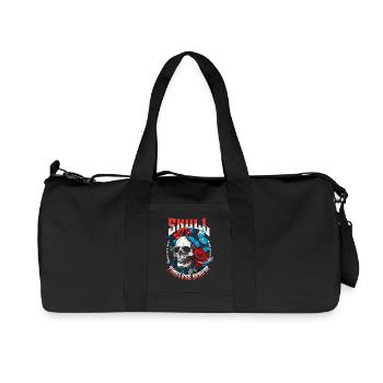 Skull Skull Butterfly Rose Flower - Recycled Canvas Sports Bag by Stanley/Stella - black - Front