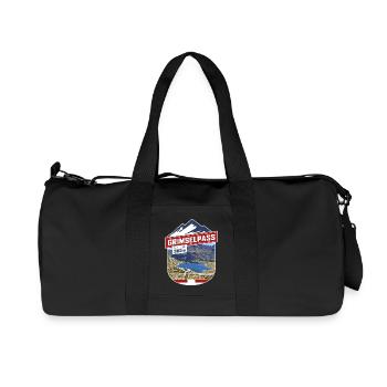 Grimselpass | Sticker - Recycelte Canvas-Sporttasche von Stanley/Stella - Schwarz - Vorne