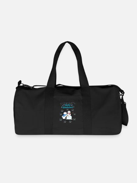 Eisbär & Schneemann - Recycelte Canvas-Sporttasche von Stanley/Stella - Schwarz