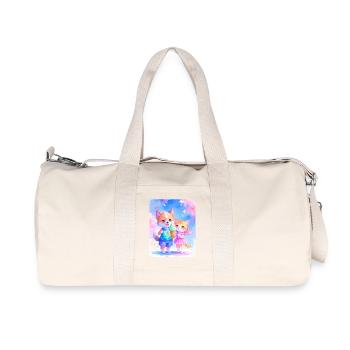 Hündchen, Kätzchen & Eiscreme - Recycled Canvas Sports Bag by Stanley/Stella - natural - Front