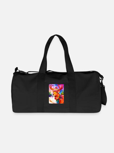Rentier mit Pudelmütze - Recycelte Canvas-Sporttasche von Stanley/Stella - Schwarz
