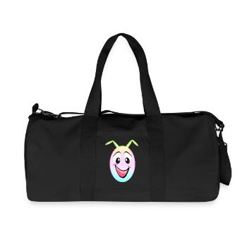 Pastel Hearts Smile Egg Kawaii - Recycled Canvas Sports Bag by Stanley/Stella - black - Front