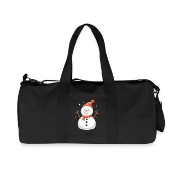 Bonhomme de neige douillet Fantaisie hivernale - Sac de sport en toile recyclée Stanley/Stella - noir - Devant