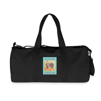 Wombat Refuge in the Forest - Recycled Canvas Sports Bag by Stanley/Stella - black - Front