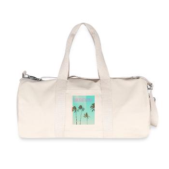 unnamed Summer – Retro Palm Tree Sunset T-Shirt - Recycelte Canvas-Sporttasche von Stanley/Stella - Naturweiß - Vorne