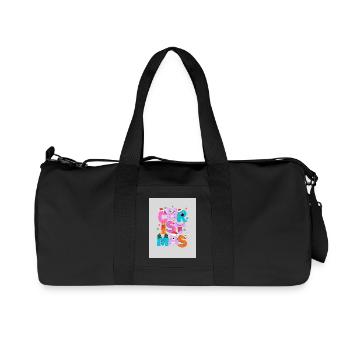 Monstres de Noël Rigolos - Sac de sport en toile recyclée Stanley/Stella - noir - Devant