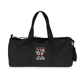 US Flag 67 Memes Six Seven - Recycelte Canvas-Sporttasche von Stanley/Stella - Schwarz - Vorne