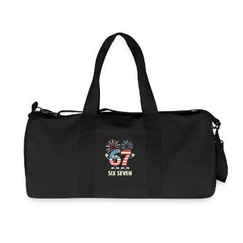 US Flag 67 Memes Six Seven - Recycelte Canvas-Sporttasche von Stanley/Stella - Schwarz - Vorne