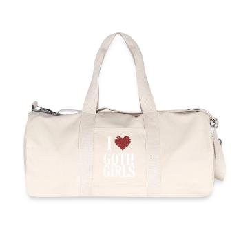 J’aime les filles gothiques - Sac de sport en toile recyclée Stanley/Stella - blanc naturel - Devant