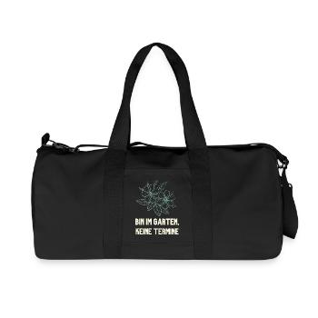 Bin im Garten keine Termine Gärtner Design - Recycelte Canvas-Sporttasche von Stanley/Stella - Schwarz - Vorne