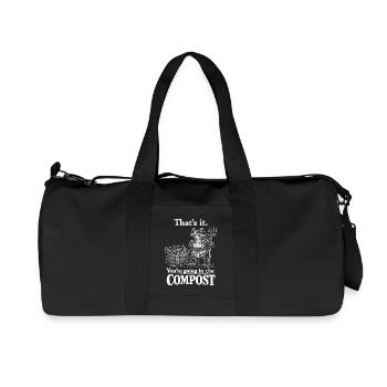 Humour Jardinage : Tu Vas Au Compost ! - Sac de sport en toile recyclée Stanley/Stella - noir - Devant