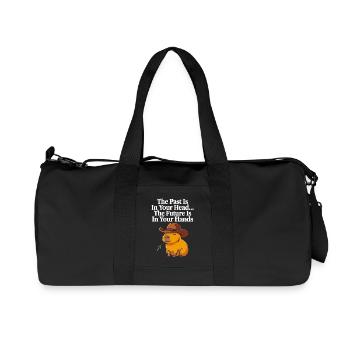 Cowboy Capybara Future - Mème de citation motivationnelle - Sac de sport en toile recyclée Stanley/Stella - noir - Devant