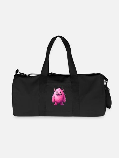 Pinkes Monster - Recycelte Canvas-Sporttasche von Stanley/Stella - Schwarz