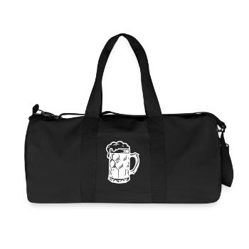 Beer Mug Symbol Booze - Recycled Canvas Sports Bag by Stanley/Stella - black - Front