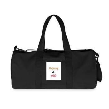 Mommy & Me Dupla de Lettrage Design - Sac de sport en toile recyclée Stanley/Stella - noir - Devant