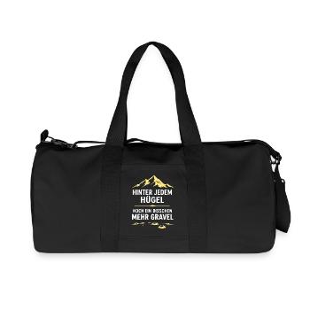 Hinter jedem Hügel Gravel - Recycelte Canvas-Sporttasche von Stanley/Stella - Schwarz - Vorne