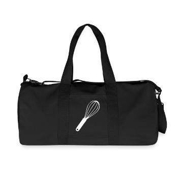 Cadeau du cuisinier fouet - Sac de sport en toile recyclée Stanley/Stella - noir - Devant