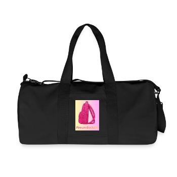 Freundschaft Glitzer Rucksack pink - Recycelte Canvas-Sporttasche von Stanley/Stella - Schwarz - Vorne