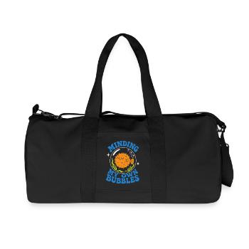 Minding My Own Bubbles Puffer Fish - Recycled Canvas Sports Bag by Stanley/Stella - black - Front