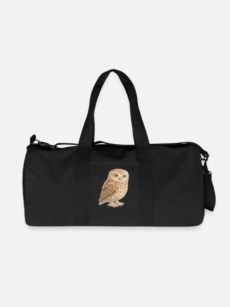 chouette chevêche - Recycelte Canvas-Sporttasche von Stanley/Stella - Schwarz