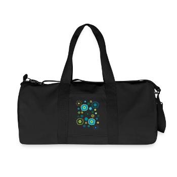 flower pattern 1 - Recycelte Canvas-Sporttasche von Stanley/Stella - Schwarz - Vorne