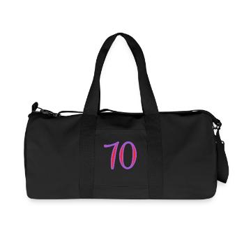 70. 70 YEARS. 70TH ANNIVERSARY. 70TH ANNIVERSARY. - Recycled Canvas Sports Bag by Stanley/Stella - black - Front