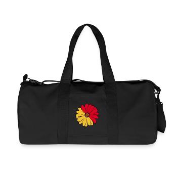 70er Jahre Blume Muster - Recycelte Canvas-Sporttasche von Stanley/Stella - Schwarz - Vorne
