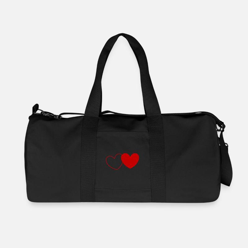 Herz Valentinstag - Recycelte Canvas-Sporttasche von Stanley/Stella - Schwarz
