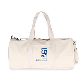 LIMITED EDITION 1970 56. GEBURTSTAG - Recycelte Canvas-Sporttasche von Stanley/Stella - Naturweiß - Vorne