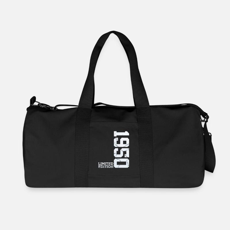 76. GEBURTSTAG LIMITED EDITION 1950 - Recycelte Canvas-Sporttasche von Stanley/Stella - Schwarz