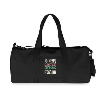 Christmas Saying In My Christmas Shopping Era - Recycled Canvas Sports Bag by Stanley/Stella - black - Front