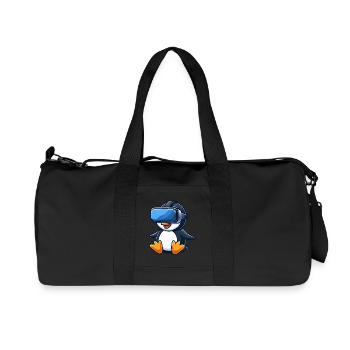 Penguin VR Gamer Future Science Fiction - Recycled Canvas Sports Bag by Stanley/Stella - black - Front