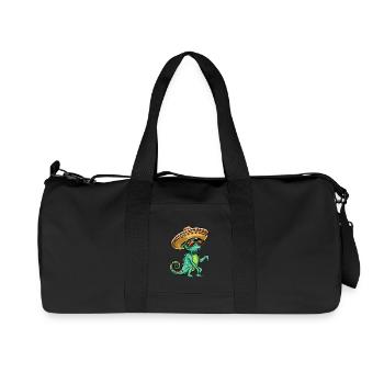 Chameleon Funny Sombrero - Recycled Canvas Sports Bag by Stanley/Stella - black - Front