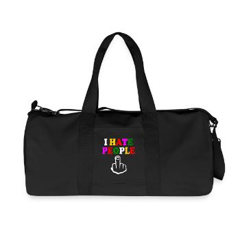 I hate people - Recycled Canvas Sports Bag by Stanley/Stella - black - Front