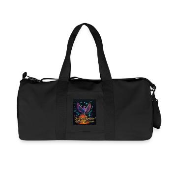 Phönix Unzerstörbar! Stärker als Feuer | Mutmacher - Recycelte Canvas-Sporttasche von Stanley/Stella - Schwarz - Vorne