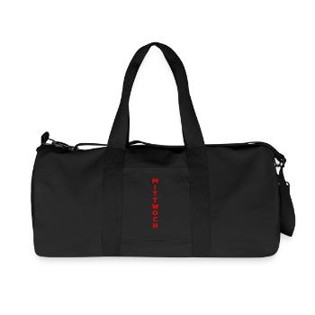 Mercredi - rouge - Sac de sport en toile recyclée Stanley/Stella - noir - Devant