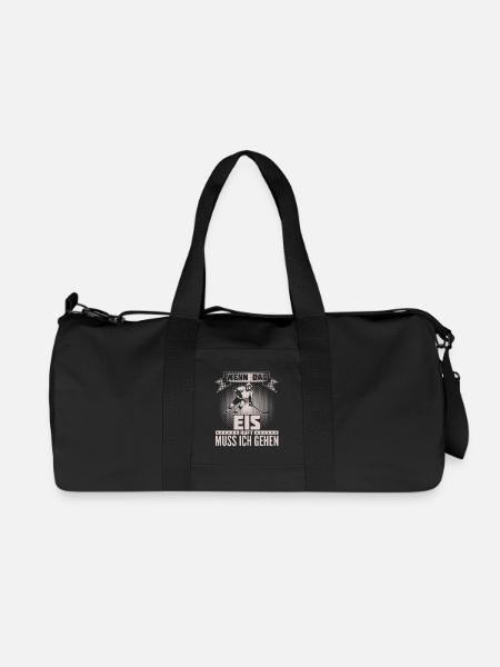 Eishockey - ruft mich - Recycelte Canvas-Sporttasche von Stanley/Stella - Schwarz