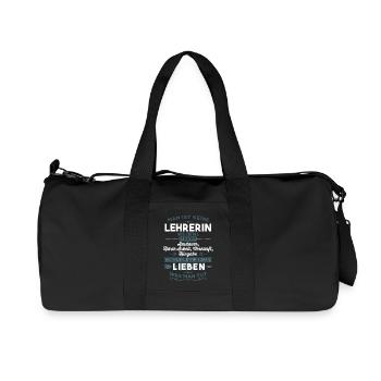 Lieben was man tut - Lehrerin - Recycelte Canvas-Sporttasche von Stanley/Stella - Schwarz - Vorne