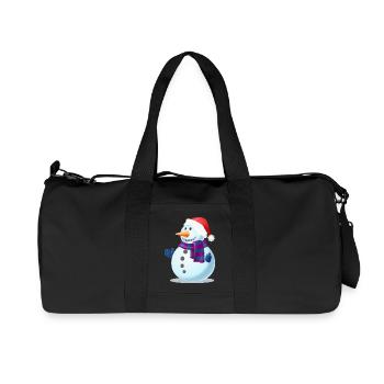 bonhomme de neige - Sac de sport en toile recyclée Stanley/Stella - noir - Devant