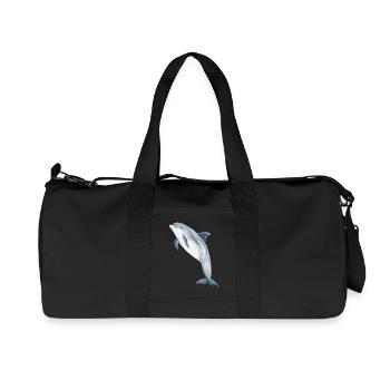 Bottlenose dolphin - Bottlenose dolphin - Grand dauphin - Recycled Canvas Sports Bag by Stanley/Stella - black - Front
