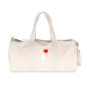 J'AIME LA CHORALE - Sac de sport en toile recyclée Stanley/Stella - blanc naturel - Devant